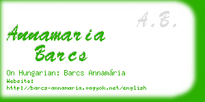 annamaria barcs business card