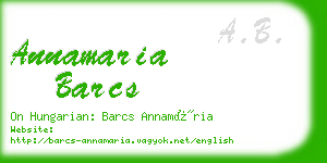 annamaria barcs business card